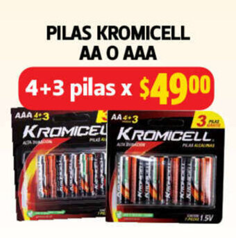 Pilas Kromicell AA o AAA 4+3 pilas