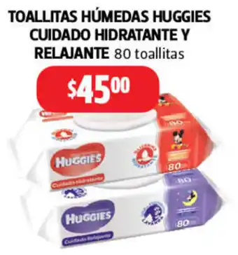 Farmacias Guadalajara Toallitas Húmedas Huggies Cuidado Hidrante y Relajante 80 toallitas oferta