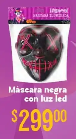 Soriana Híper Máscara negra con luz led oferta
