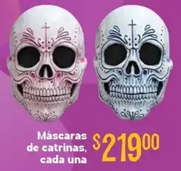 Soriana Híper Máscaras de catrinas, cada una oferta