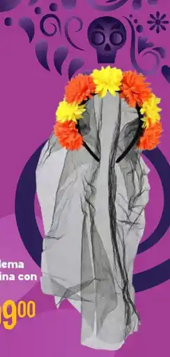 Soriana Híper Diadema de catrina con velo oferta