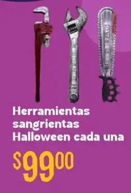 Soriana Híper Herramientas sangrientas halloween cada una oferta