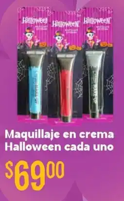 Soriana Híper Maquillaje en crema halloween cada uno oferta