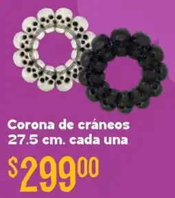 Soriana Híper Corona de cráneos oferta