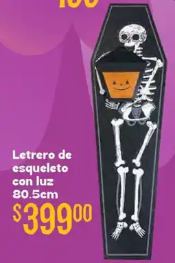 Soriana Híper Letrero de esqueleto con luz oferta