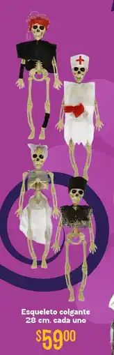 Soriana Híper Esqueleto colgante 28 cm. cada uno oferta