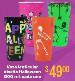 Soriana Híper Vaso lenticular diseño halloween oferta