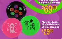 Soriana Híper Plato de plástico diseño halloween oferta