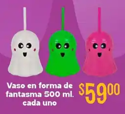 Soriana Híper Vaso en forma de fantasma oferta