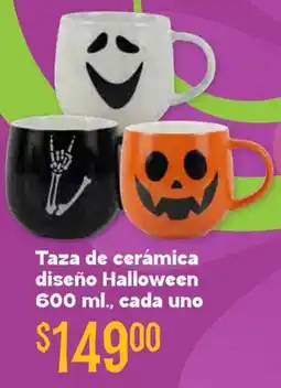 Soriana Híper Taza de cerámica diseño halloween oferta