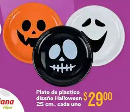 Soriana Híper Plato de plástico diseño halloween oferta