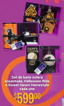 Soriana Híper Set de baño esfera encantada, halloween ride • sweet haunt homestyle cada uno oferta