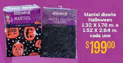 Soriana Híper Mantel diseño halloween oferta
