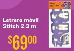 Soriana Híper Letrero móvil stitch oferta