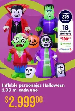 Soriana Híper Inflable personajes halloween oferta