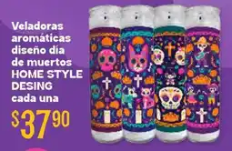 Soriana Híper Veladoras aromáticas diseño día de muertos home style cada una oferta