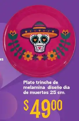 Soriana Híper Plato trinche de melamina diseño día de muertos oferta