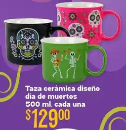 Soriana Híper Taza cerámica diseño día de muertos oferta