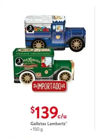 Walmart Galletas Lambertz 150g oferta