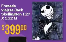 Soriana Híper Frazada viajera jack skellington oferta