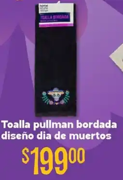 Soriana Híper Toalla pullman bordada diseño dia de muertos oferta