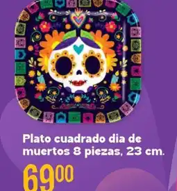 Soriana Híper Plato cuadrado dia de muertos oferta
