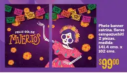 Soriana Híper Photo banner catrina, flores cempazuchitl oferta