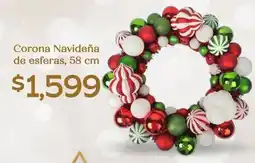 Soriana Híper Corona Navideña de esferas oferta