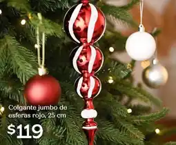 Soriana Híper Colgante jumbo de esferas rojo oferta