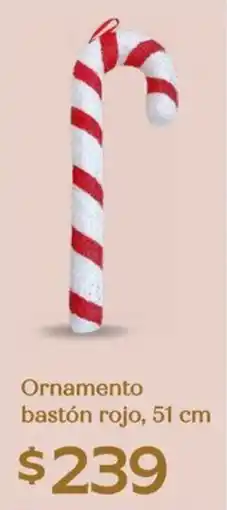 Soriana Híper Ornamento bastón rojo oferta