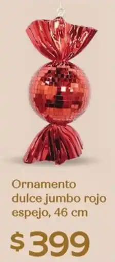 Soriana Híper Ornamento dulce jumbo rojo espejo oferta