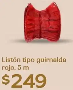 Soriana Híper Listón tipo guirnalda rojo oferta