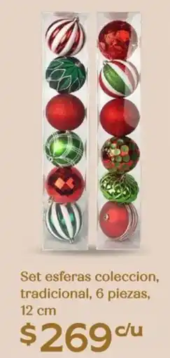 Soriana Híper Set esferas coleccion, tradicional oferta