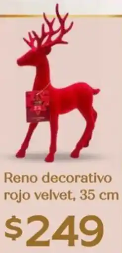 Soriana Híper Reno decorativo rojo velvet oferta