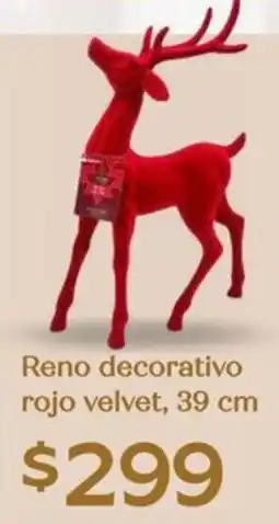 Soriana Híper Reno decorativo rojo velvet oferta