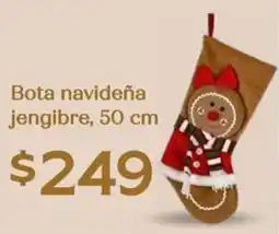 Soriana Híper Bota navideña jengibre oferta