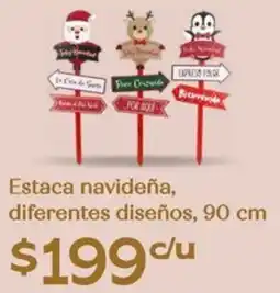 Soriana Híper Estaca navideña, diferentes diseños oferta