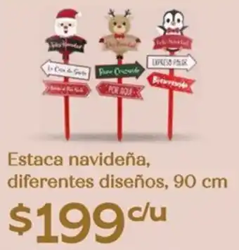 Soriana Híper Estaca navideña, diferentes diseños oferta