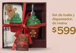 Soriana Híper Set de toalla y dispensador, de resina oferta