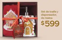 Soriana Híper Set de toalla y dispensador, de resina oferta
