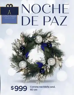 Soriana Híper Corona navideña azul oferta