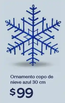 Soriana Híper Ornamento copo de nieve azul oferta