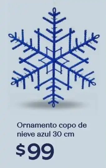 Soriana Híper Ornamento copo de nieve azul oferta
