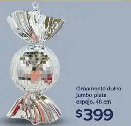 Soriana Híper Ornamento dulce jumbo plata espejo oferta