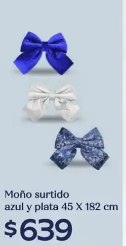 Soriana Híper Moño surtido azul y plata oferta