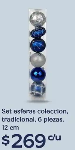 Soriana Híper Set esferas coleccion, tradicional oferta