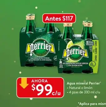 Walmart Agua Mineral Perrier oferta