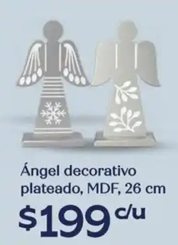Soriana Híper Ángel decorativo plateado, MDF oferta