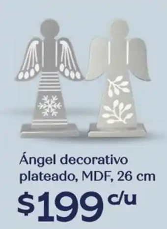 Soriana Híper Ángel decorativo plateado, MDF oferta