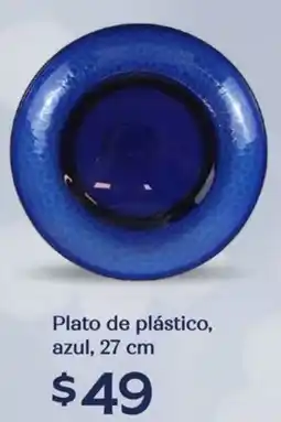 Soriana Híper Plato de plástico, azul oferta